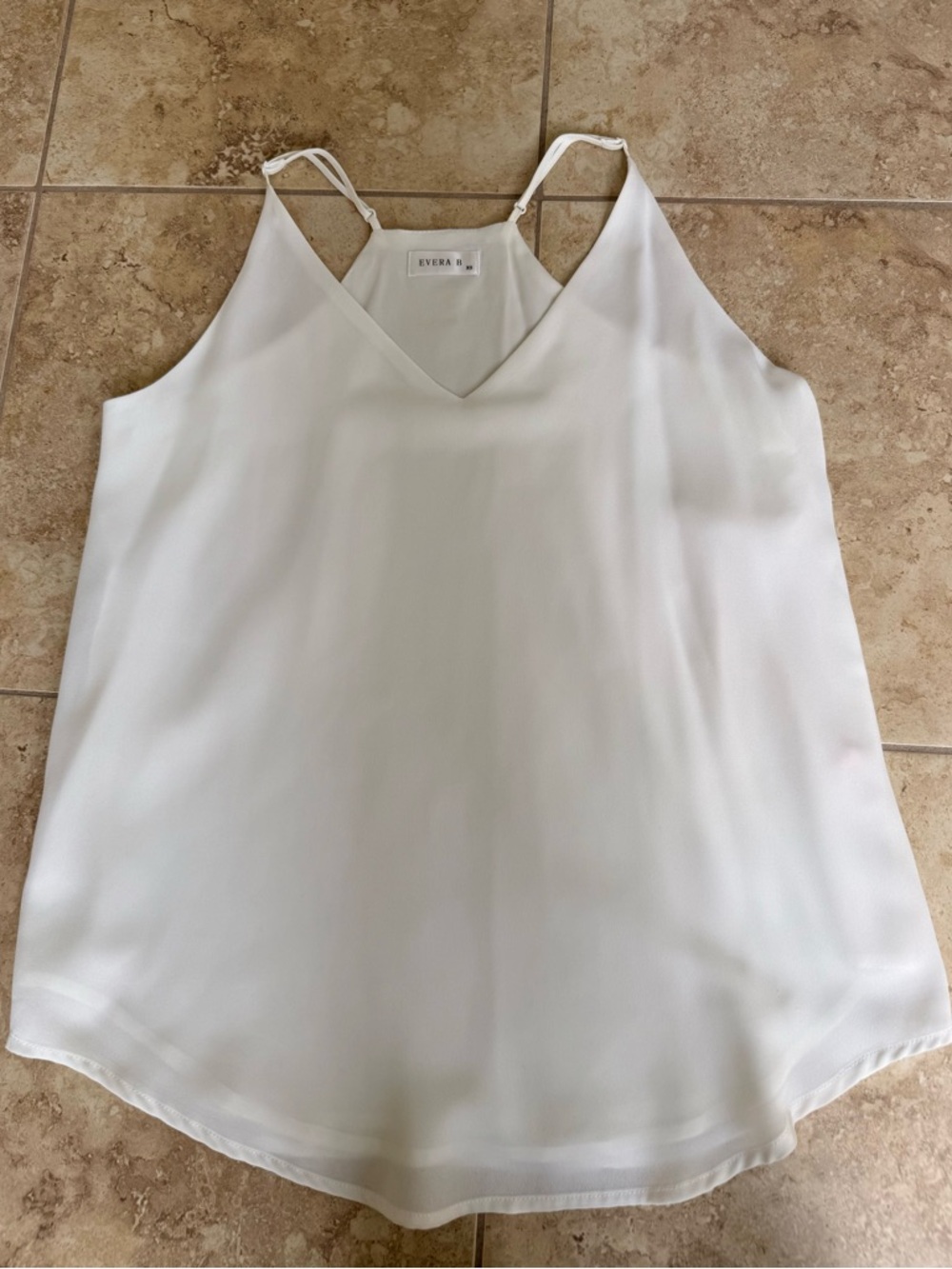 White V-Neck Spaghetti Strap Cami